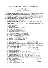 四川省成都市蓉城名校联盟2023-2024学年高一上学期期末联考试题 化学