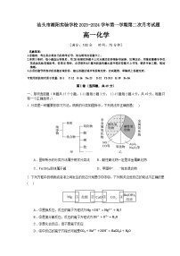 廣東省汕頭市潮陽(yáng)實(shí)驗(yàn)學(xué)校2023-2024學(xué)年高一上學(xué)期第二次月考化學(xué)試題含答案