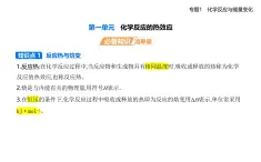 專題一 第一單元　化學(xué)反應(yīng)的熱效應(yīng)知識(shí)點(diǎn)串講課件+分層訓(xùn)練-蘇教版高中化學(xué)高二上冊(cè)（選必一）