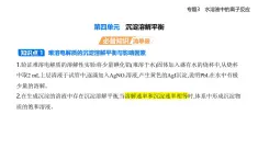 專題三 第四單元 沉淀溶解平衡知識(shí)點(diǎn)串講課件+分層訓(xùn)練-蘇教版高中化學(xué)高二上冊(cè)（選必一）
