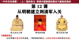 第12課 從明朝建立到清軍入關(guān) 課件--2025-2026學(xué)年高一上學(xué)期統(tǒng)編版必修中外歷史綱要上