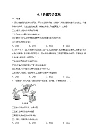 高中政治 (道德與法治)人教統(tǒng)編版必修4 哲學(xué)與文化價(jià)值與價(jià)值觀課后復(fù)習(xí)題
