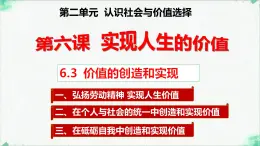 高中政治必修四人教統(tǒng)編版6.3價(jià)值的創(chuàng)造和實(shí)現(xiàn) 教學(xué)課件