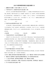 2024浙江省單招單考語文決勝?zèng)_刺卷（六）