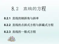 【語文版】中職數(shù)學(xué)基礎(chǔ)模塊下冊：8.2《直線的點(diǎn)斜式和斜截式方程》課件（1）