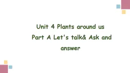 英語人教PEP版（2024）3年級上冊Unit 4 Plants around us Part A 課件03