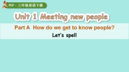 2026年春人教版三年級英語下冊Unit 1 Meeting new people第3課時 A Let’s spell(課件)