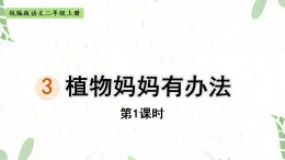 统编版语文二年级（上册）3.植物妈妈有办法 第1课时（2025版新教材）PPT课件