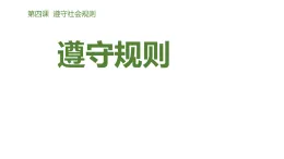 初中  政治 (道德与法治)  人教版（2024）  八年级上册（2024）  第二单元4.2遵守规则 课件