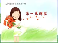 四年级上册采一束鲜花课前预习课件ppt