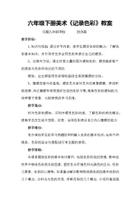人教版六年级下册第3课 记录色彩教案