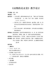 岭南版一年级下册11. 动物的“花衣裳”教案及反思