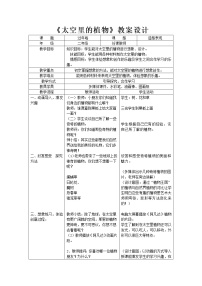 小学美术人教版一年级下册第11课 太空里的植物教学设计