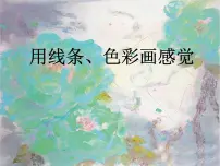 小学美术岭南版五年级下册9. 用线条、色彩画感觉教案配套ppt课件