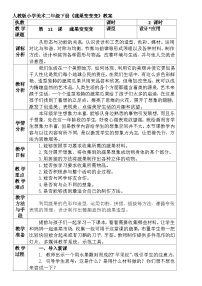 小学人教版第11课 蔬果变变变一等奖教案及反思