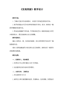 小学美术湘美版（2024）六年级下册发现美丽教案