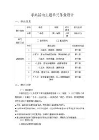 人教版 体育与健康     二年级上册   《球类活动》