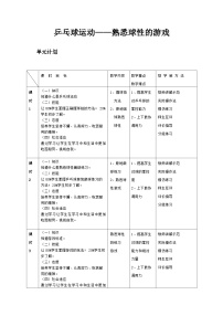 人教版三至四年级第三节 乒乓球精品教案