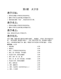 2020-2021学年第2课 火字旁一等奖教案设计