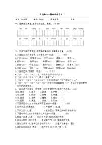 小升初语文试题-专项卷 ——基础摸底 部编版 （有答案）