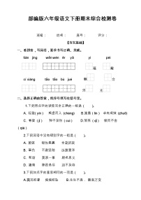 部编版六年级语文下册期末综合检测卷（无答案）