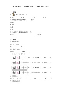 小学语文人教部编版一年级上册6 比尾巴练习