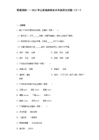 暑假预热——2022年江苏省南京市小升初语文试题（十一）