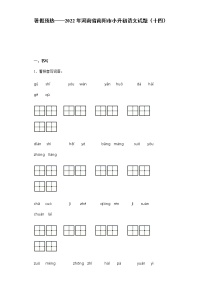 暑假预热——2022年河南省南阳市小升初语文试题（十四）