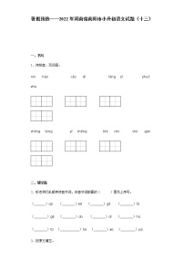 暑假预热——2022年河南省南阳市小升初语文试题（十三）