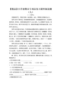 【优质】人教部编版 小升初语文期末专项总复习课外阅读题（九）（5篇）（含答案）