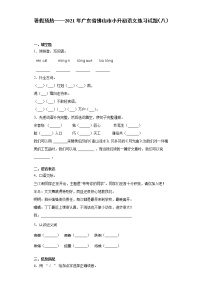 暑假预热——2021年广东省佛山市小升初语文练习试题（八）