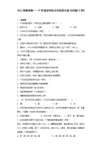 2021暑假预热——广东省深圳市小升初语文练习试题（十四）