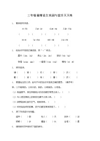 部编版三年级语文暑期巩固与提升天天练28（含答案）