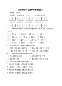 小升初开学考前语文练习（五）（含答案）