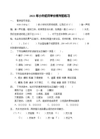 2021年小升初开学考前语文练习（4）（含答案）