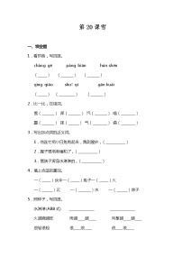 小学人教部编版课文6综合与测试课后练习题