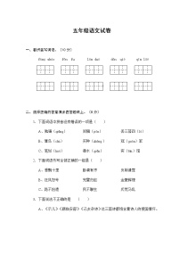 部编语文五年级上册期中测试卷3