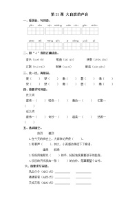 小学语文人教部编版三年级上册21 大自然的声音课时作业