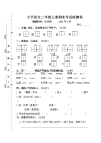 部编版二年级语文上册期末检测卷（江苏无锡滨湖区2020年真卷，含答案）