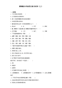 部编版小升初语文练习试卷（三）