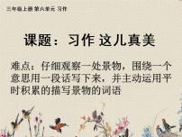 小学语文人教部编版 (五四制)三年级上册习作:这儿真美课文配套课件ppt