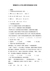 五年级上册8 冀中的地道战课堂检测