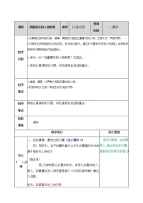 人教部编版五年级上册口语交际:我最喜欢的人物形象一等奖教学设计