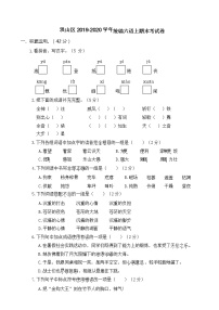 洪山区 2019-2020 学年统编六语上期末考试卷