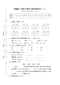 部编版三年级上册语文期末精选卷（三）