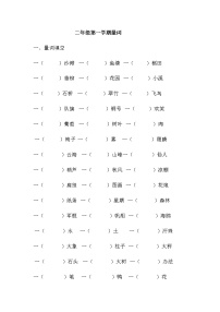 部编版二上语文（量词、填上合适的词语部分）期末复习