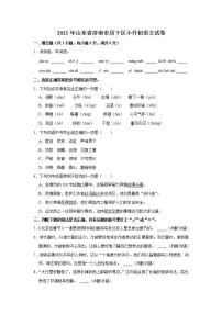 2021年山东省济南市历下区小升初语文试卷  解析版