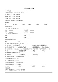 小升初语文试卷（一）