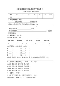 部编版语文六年级上册期中试卷—8