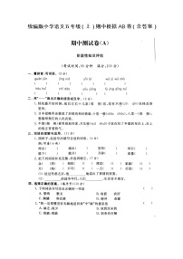 统编版小学语文五年级（上）期中模拟AB卷